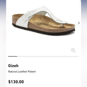 Birkenstock gizeh white thong style sandals